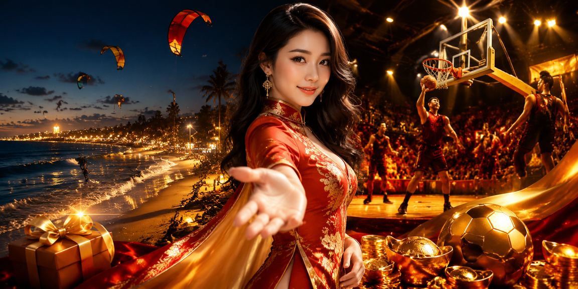 Người xem theo dõi cược bóng rổ tại bờ biển Mũi Né với áo dài truyền thống