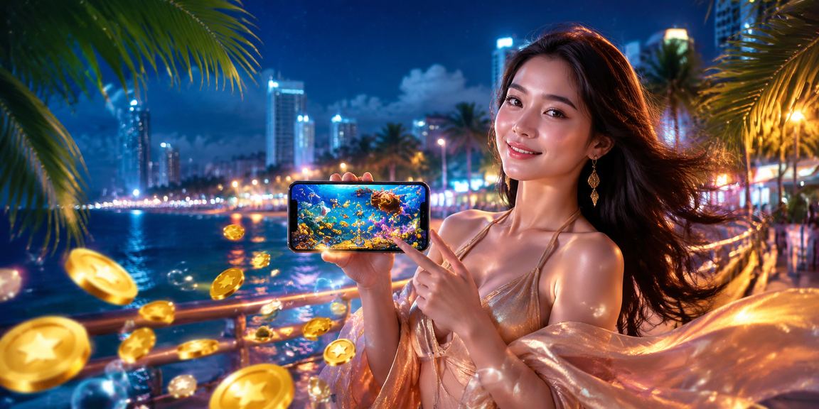 Người dùng sử dụng casino app tại bãi biển Nha Trang